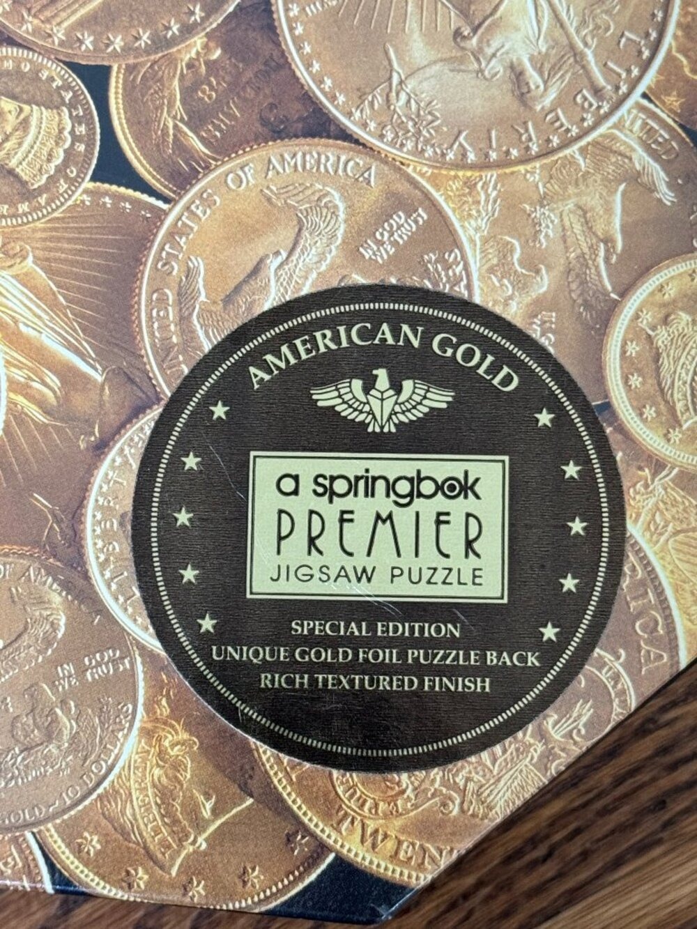 Vintage Springbok American Gold 500 Piece Octagon Puzzle PZL8800 Sealed NOS